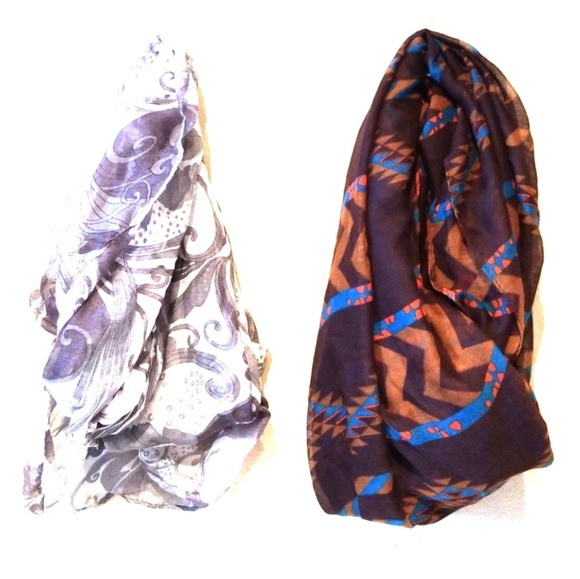 Scarf Bundle | white and gray Lightweight scarf - Picture 2 of 5